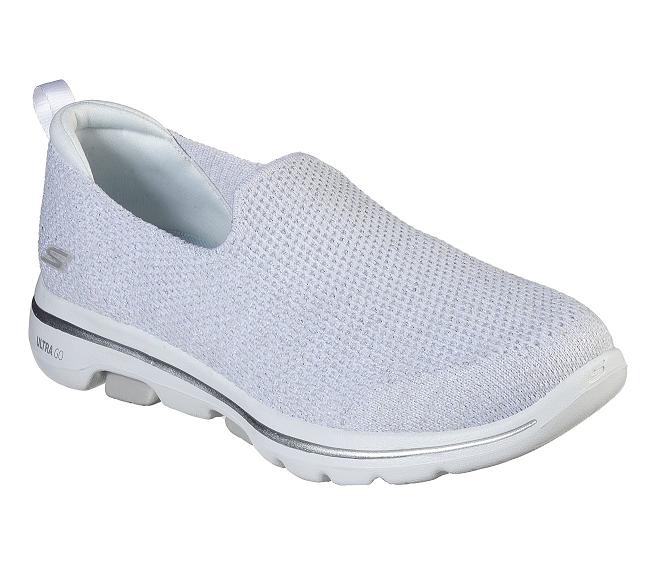 Zapatillas Para Caminar Skechers Mujer - GOwalk 5 Blanco TEHPN5291